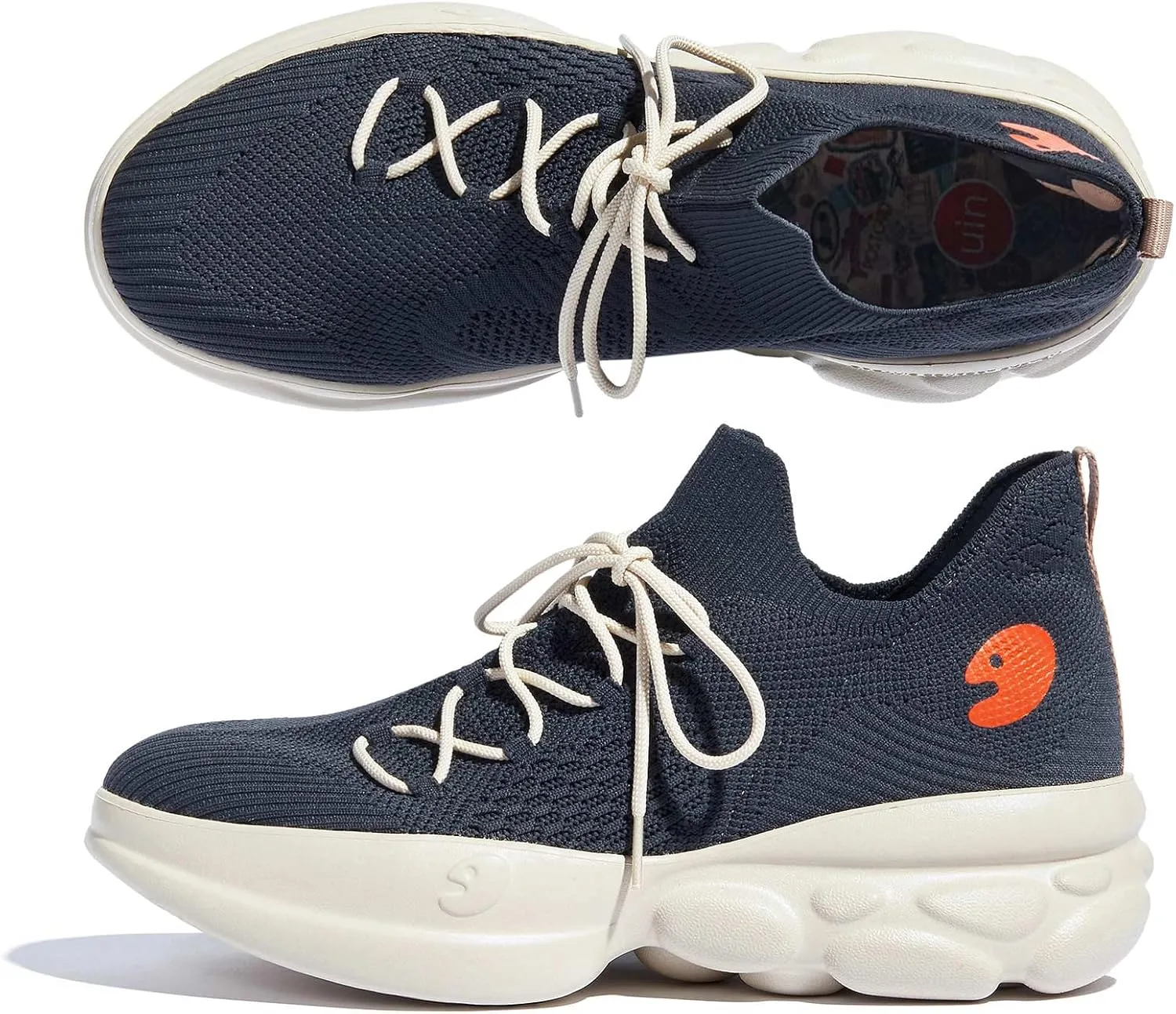 UIN Men's Chunky Fashion Sneakers Walking Casual Comfortable Art Painted Travel Designer Dad Shoes Ronda