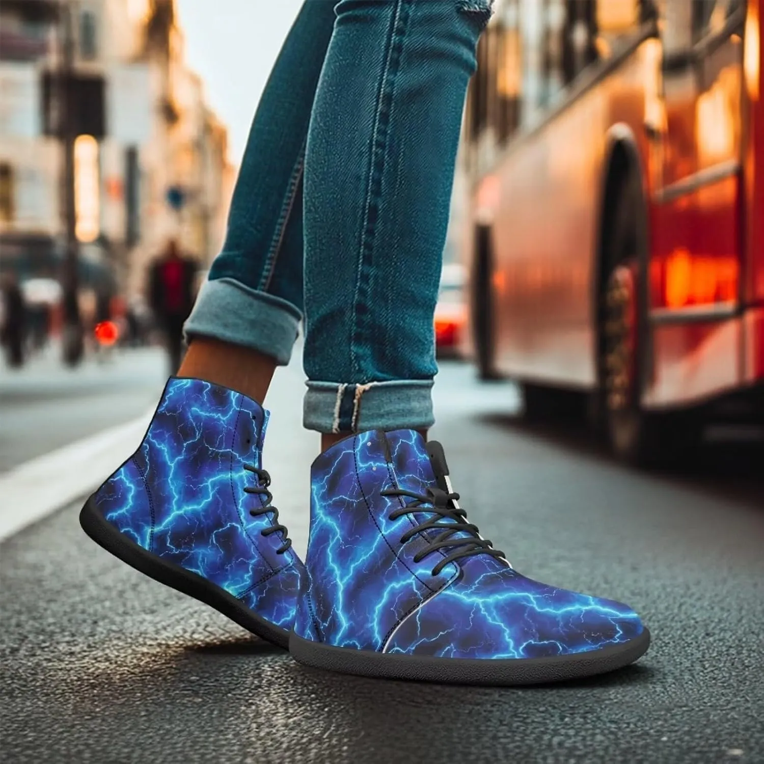 Unisex Womens Mens High Top Business Shoes Lace Up Running Athletic Sneakers Casual Walking Shoe