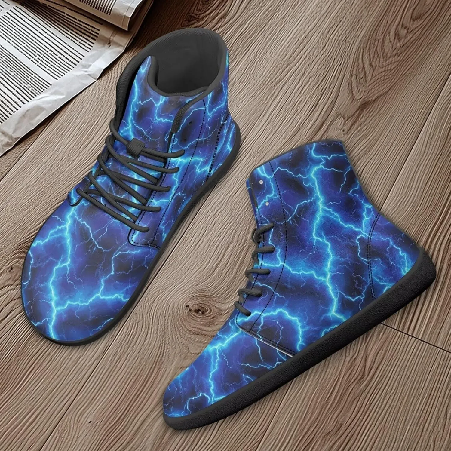 Unisex Womens Mens High Top Business Shoes Lace Up Running Athletic Sneakers Casual Walking Shoe