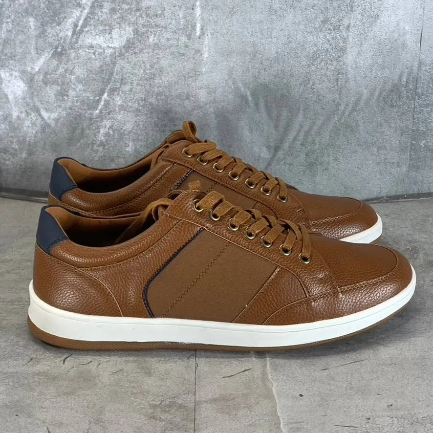 VANCE CO. Men's Brown Faux Leather Rogers Casual Lace-Up Sneakers SZ 8.5