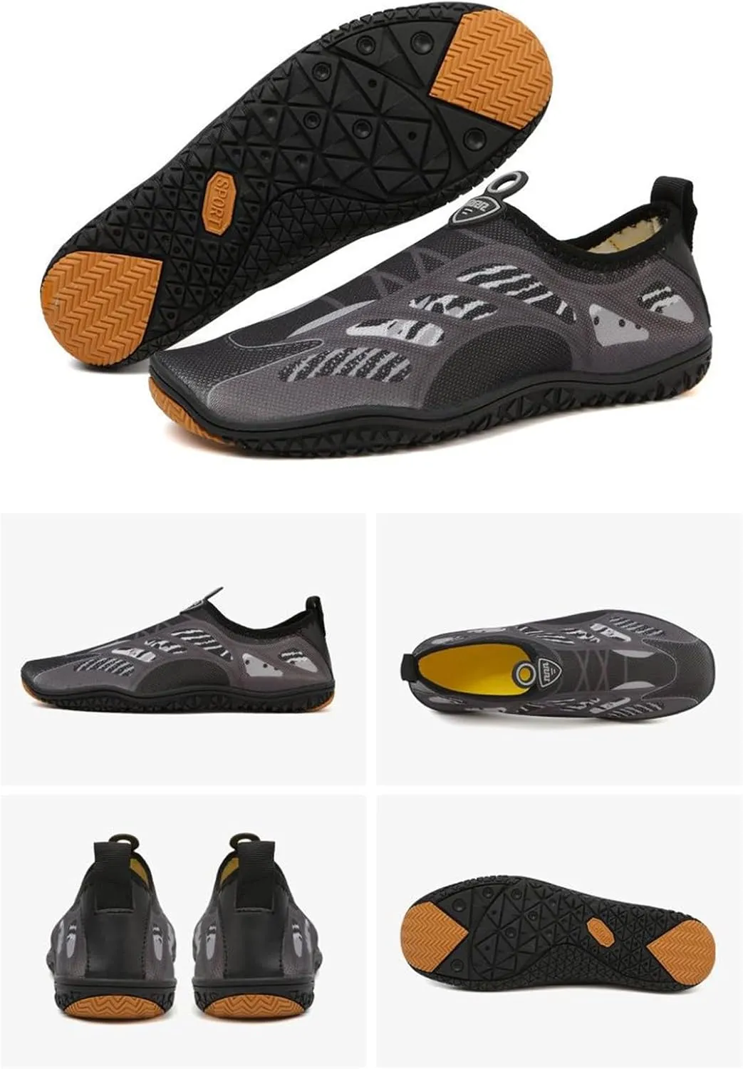 Water Shoes Mens Quick-Dry Socks Pool Beach Swim Shoes Anti-Slip Breathable Lightweight Slip-on Walking Sneakers Outdoor Boating