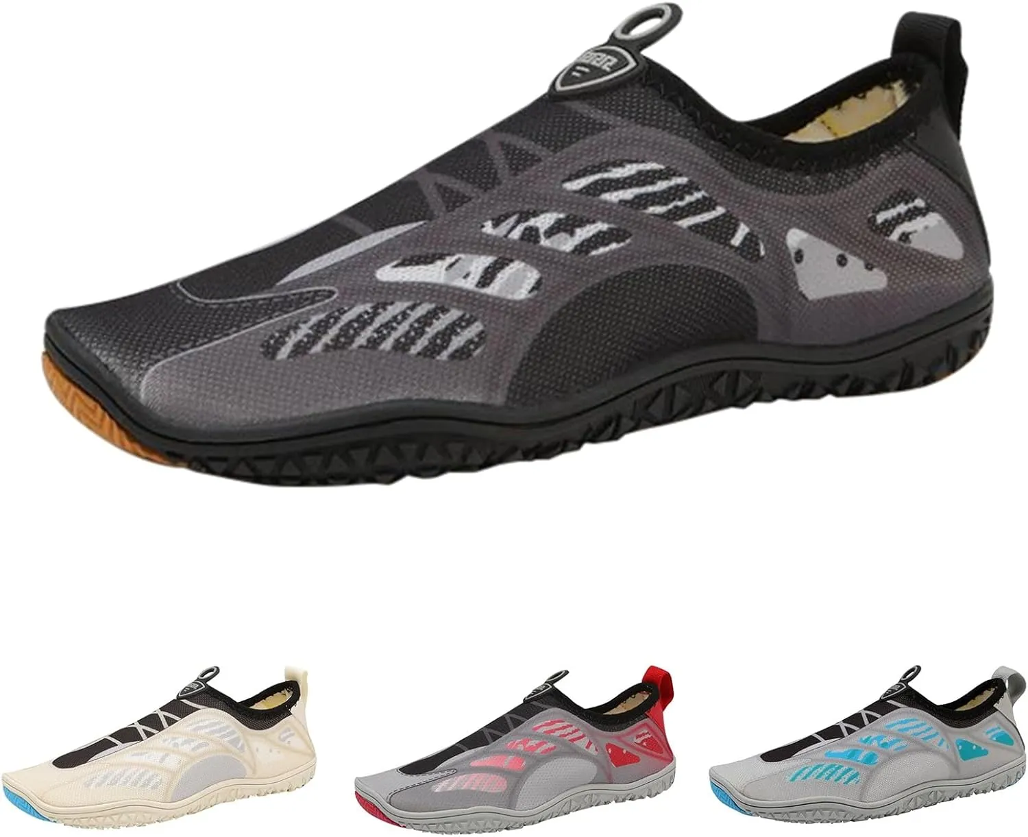 Water Shoes Mens Quick-Dry Socks Pool Beach Swim Shoes Anti-Slip Breathable Lightweight Slip-on Walking Sneakers Outdoor Boating