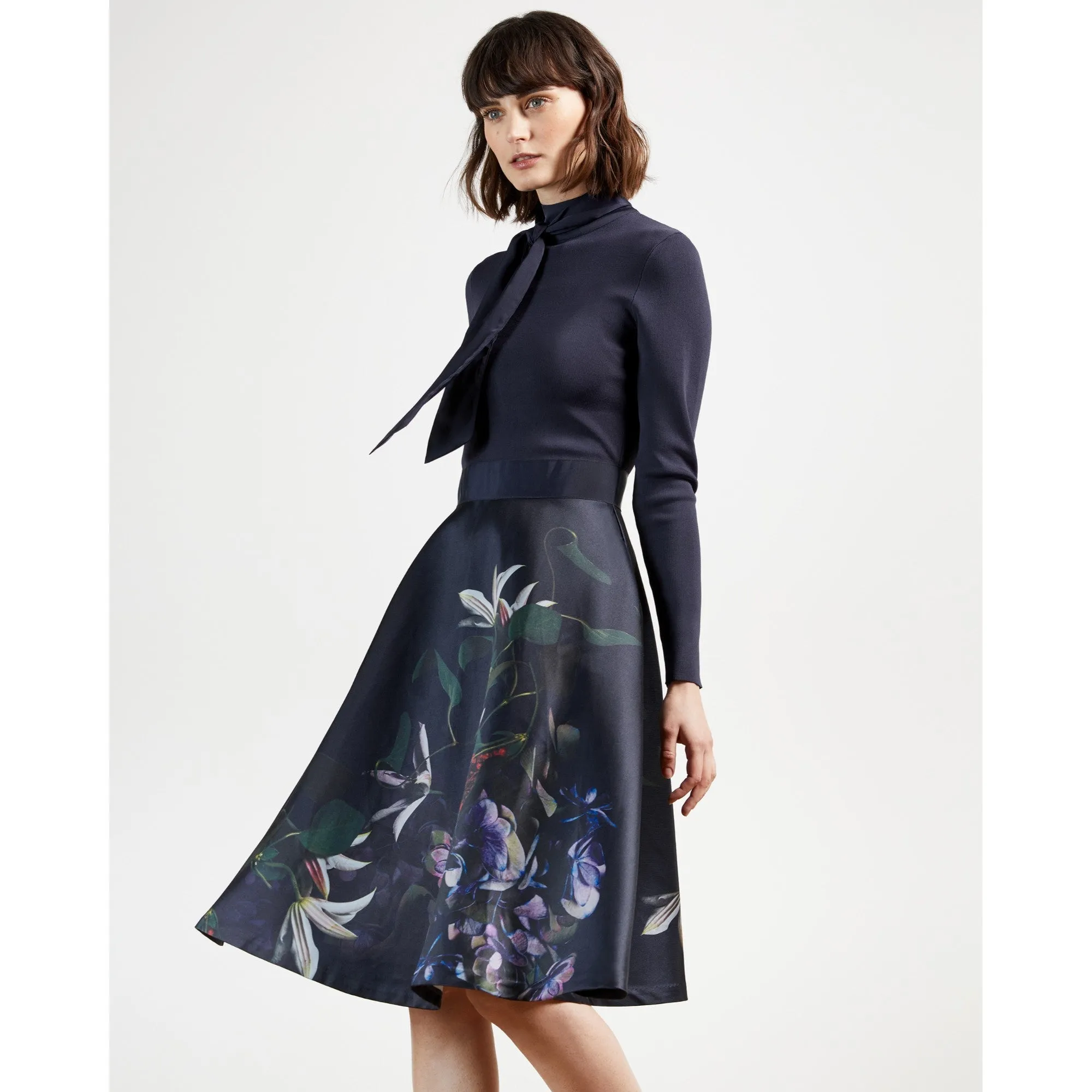 Women Wmd-Dominaa-Pomegranate Full Skirt Dress - Navy