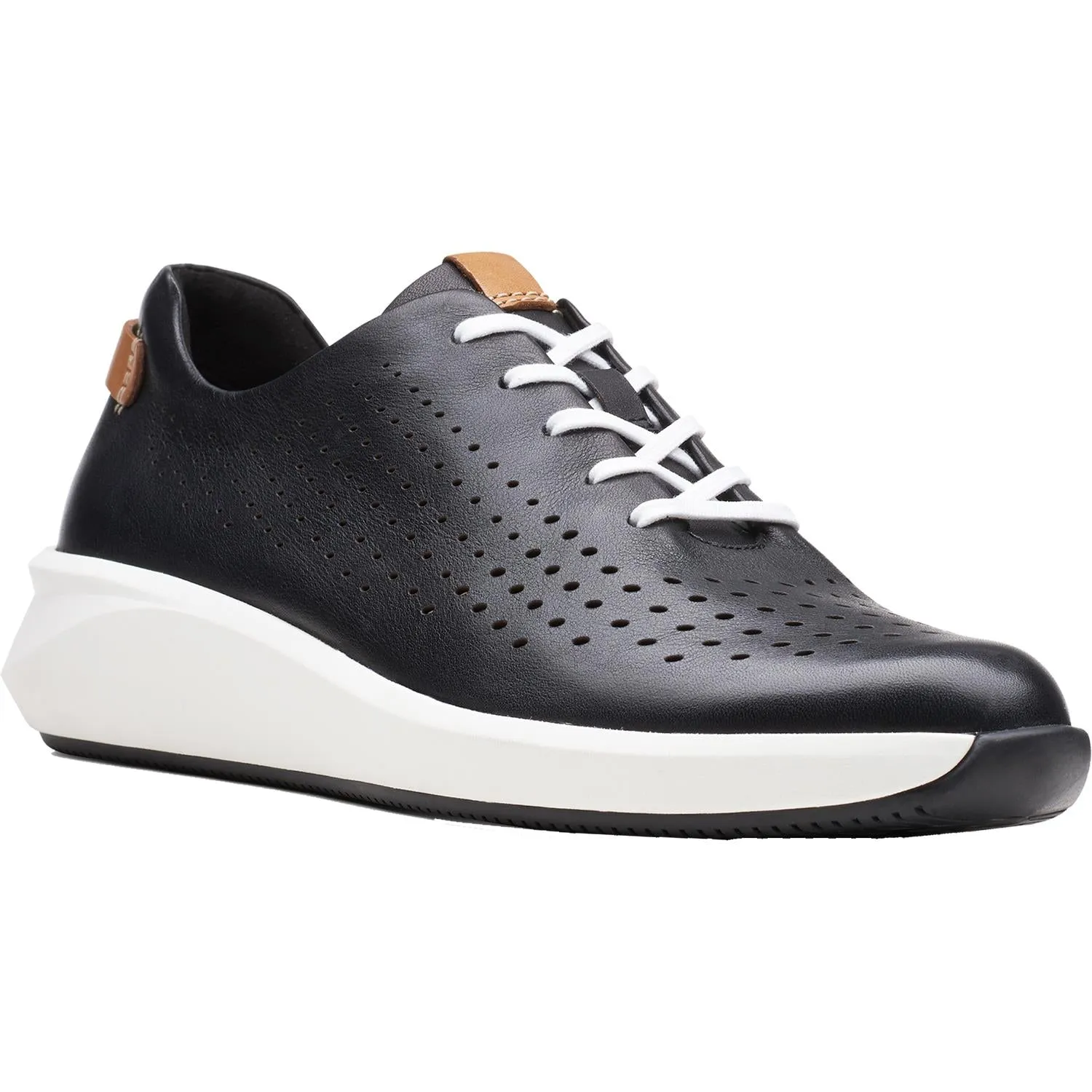 Women's Clarks Un Rio Tie Black Leather