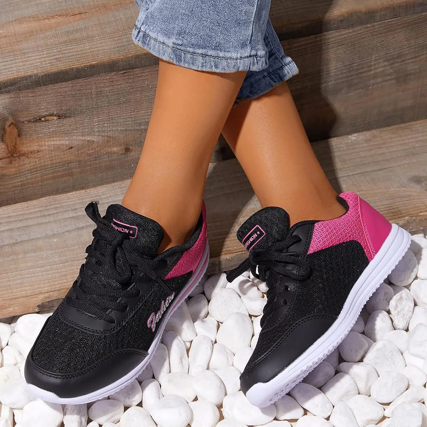 Womens Running Shoes Size 11 Black White Sneakers Slip Ons for Women Size 7 Black Women Sneakers Trail No Tie Casual White Sneakers for Women Arch Support Comfy Work Shoes for Women On Feet All Day