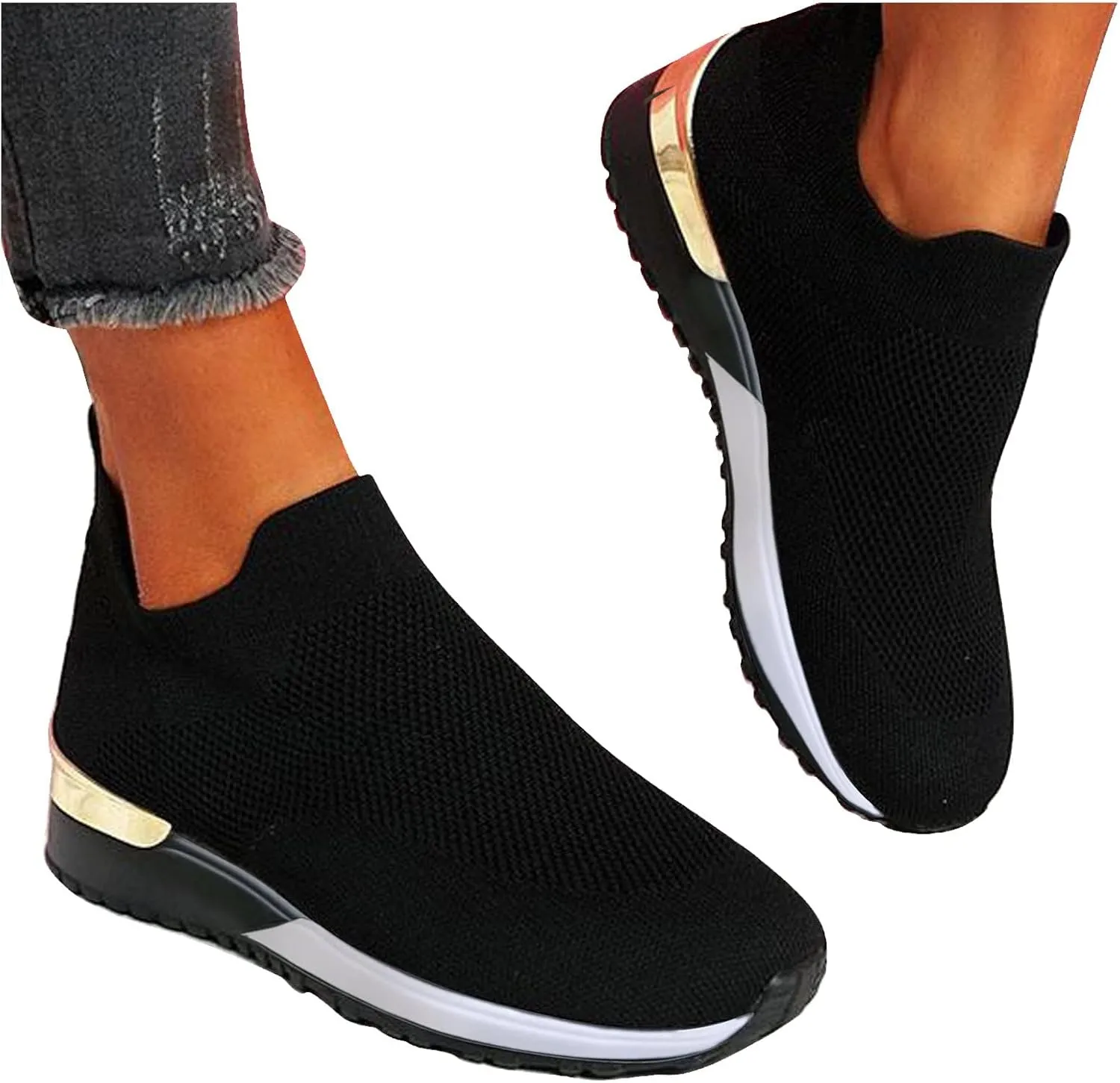 Women's Sneakers Wide Zapatos Ortop??Dicos para Mujer Antideslizantes Black Shoes Women Sneakers Women's Chunky Sneakers Platform Dad Shoes for Women White Non Slip Shoes for Women Nurse