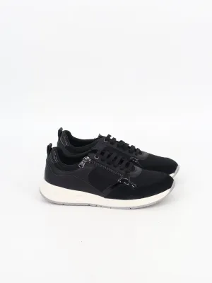Women's Textured Casual Sneakers,Black