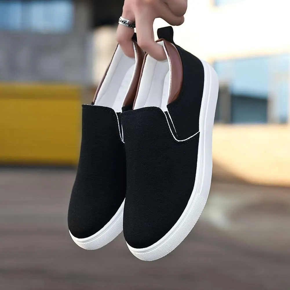 YAXE Men's Slip On Canvas Loafers Casual Skateboarding Shoes
