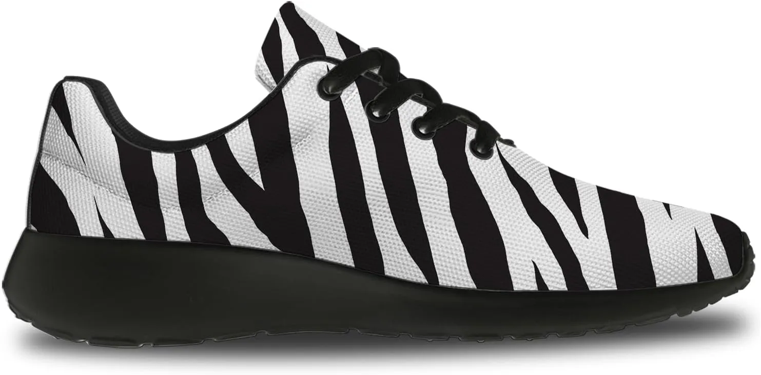 Zebra Print Shoes for Men Women Lightweight Comfort Running Tennis Walking Sneakers Gifts for Dad Mom