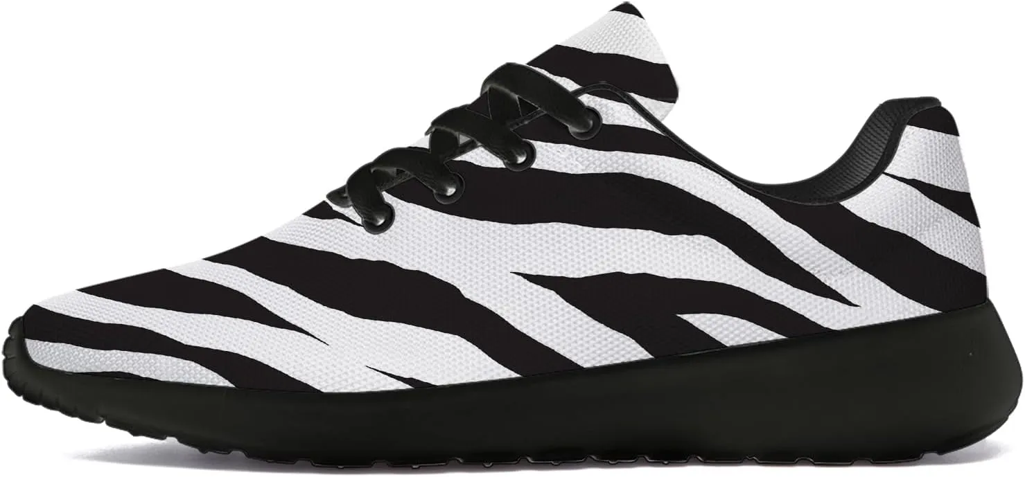 Zebra Print Shoes for Men Women Lightweight Comfort Running Tennis Walking Sneakers Gifts for Dad Mom